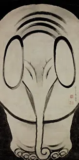 Tokyo Prints: Elephant, Second Half of the 18th cen.. Creator: Jakuchu, Ito (1716-1800)