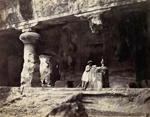 Elephanta from Water Cave, Coombe Martin Bay, Watermouth, 1870s. Creator: Francis Frith