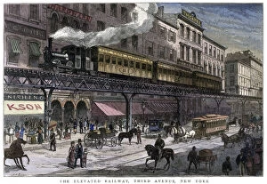 Elevated Railway Gallery: The Elevated Railway, Third Avenue, New York, 1879