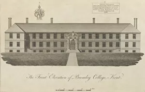John Bayly Gallery: The Front Elevation of Bromley College, Kent, 1777-1790. Creator: John Bayly