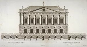 Darly Gallery: Elevation of Buckingham House, St Jamess Park, Westminster, London, c1770. Artist