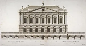 Darly Gallery: Elevation of Buckingham House, St Jamess Park, Westminster, London, c1770. Artist