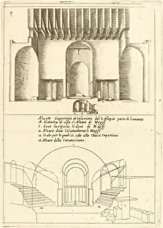 Architectural Drawing Gallery: Elevation of the Church of the Holy Manger, 1619. Creator: Jacques Callot