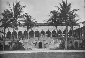 Front elevation of the clubhouse, Gulf Stream Golf Club, Palm Beach, Florida, 1925 Front elevation of the clubhouse, Gulf Stream Golf Club, Palm Beach, Florida, 1925