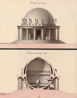 Elevation d un temple a l Egalite, pour le jardin du philosophe