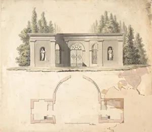 Elevation Prints: Elevation Design for Pavillion, 19th century. Creator: Anon