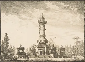 Elevation Prints: Elevation en perspective d une Colonne Funeraire destinee pour la Sepultre