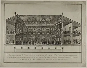 Elevation Prints: Side Elevation and Perspective of Grand Ballroom, n.d. Creator: Domenico Cagnoni