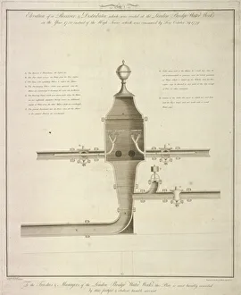 Receiver Prints: Elevation plan of a receiver and distributor at the London Bridge Waterworks, 1780 (1788)