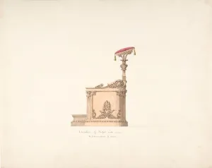 Elevation of a Pulpit, Side View, R. Edmundson & Sons, early 19th century