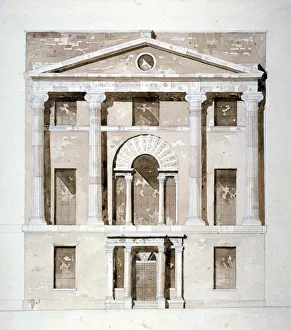 Front elevation of the Society of Arts building in John Adam Street, Westminster, London, c1770