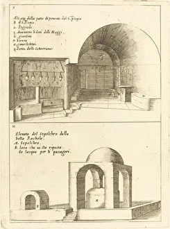 Elevation Prints: Elevations of the Holy Manger and the Sepulchre of Rachel, 1619. Creator: Jacques Callot