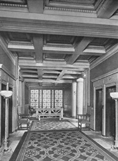 Lift Gallery: Elevator lobby, first floor, the Fraternity Clubs Building, New York City, 1924