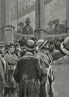 The elevators of the Trocadero Palace, Paris Exposition, 1878. Creator: Tomas Carlos Capuz