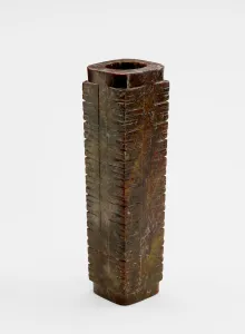 33rd Century Bc Collection: Eleven-tier tube (cong ?) with masks, Late Neolithic period, ca. 3300-2250 BCE