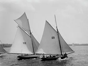 Sloop Prints: Elf and Beatrice, between 1890 and 1900. Creator: Johns Johnston