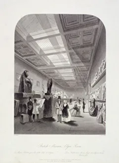 William Radclyffe Prints: The Elgin Room, British Museum, Holborn, London, c1850. Artist: William Radclyffe