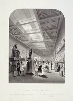 William Radclyffe Collection: The Elgin Room, British Museum, Holborn, London, c1850. Artist: William Radclyffe