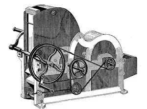 Whitney Prints: Eli Whitneys (1765-1825) saw-gin for cleaning cotton, 1865