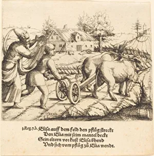 Elias Prints: Elijah Anoints Elisha, 1549. Creator: Augustin Hirschvogel