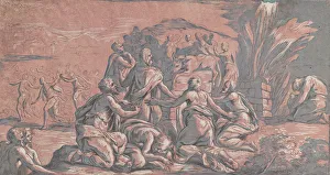 Elias Prints: Elijah challenging the prophet to a sacrifice, ca. 1729. ca. 1729