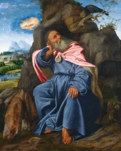 Caves Prints: Elijah Fed by the Raven, c. 1510. Creator: Giovanni Girolamo Savoldo