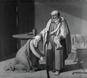 Elijah raises the widow's son from the dead, 1807-1818. Creator: Ferdinand Wolfgang Flachner
