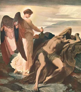 Baron Leighton Collection: Elijah in the Wilderness, 1877-1878, (c1902). Creator: Unknown
