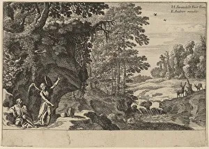 Swanevelt Herman Van Prints: Elijah in the Wilderness. Creator: Herman van Swanevelt