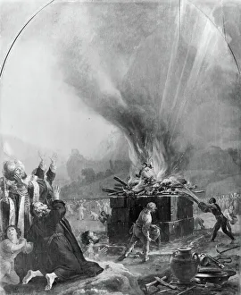 Elias Prints: Elijah's Sacrifice, 1645. Creator: Bartholomeus Breenbergh