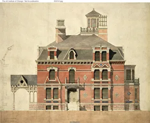 Elevation Prints: Eliphalet W. Blatchford House, Chicago, Illinois, LaSalle Street Elevation