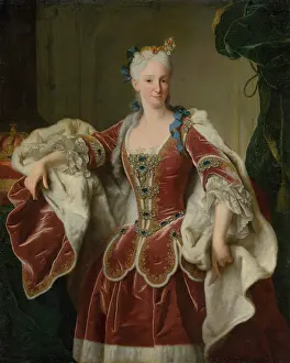 Hair Decoration Prints: Elisabeth Farnese, 1723. Creator: Jean Ranc