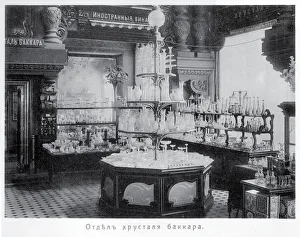 Fischer Prints: The Eliseyev store in Moscow. Interior of the Baccarat section