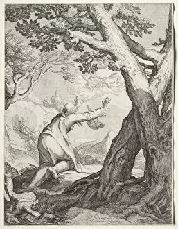 Abraham Bloemaert Dutch Gallery: Elisha and Elijahs Chariot of Fire, 1604