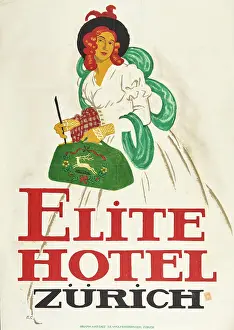 Schwitzerland Prints: Elite Hotel Zurich, 1915. Creator: Cardinaux, Emil (1877-1936)