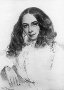 Barrett Collection: Elizabeth Barrett Browning, British poet, 1859