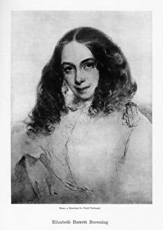 Barrett Collection: Elizabeth Barrett Browning, English poet of the Victorian era