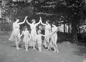 Duncan Elizabeth Prints: Elizabeth Duncan dancers, between 1916 and 1941. Creator: Arnold Genthe