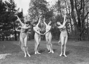 Elizabeth Duncan dancers and children, 1929 Creator: Arnold Genthe