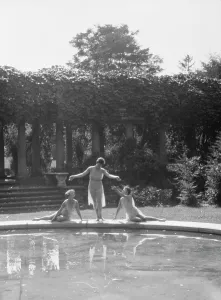 Elizabeth Duncan dancers and children, 1927 Creator: Arnold Genthe