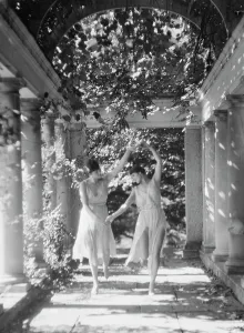 Elizabeth Duncan dancers and children, 1927 Creator: Arnold Genthe