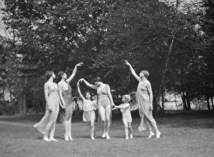 Elizabeth Duncan dancers and children, 1929 Creator: Arnold Genthe