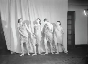 Elizabeth Duncan dancers and children, 1932 Creator: Arnold Genthe