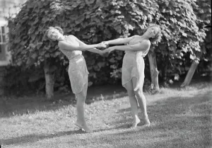 Trust Prints: Elizabeth Duncan dancers and children, 1936 Creator: Arnold Genthe