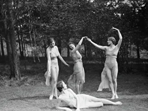 Duncan Elizabeth Prints: Elizabeth Duncan dancers and children, 1929 Creator: Arnold Genthe