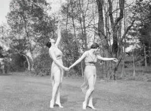 Duncan Elizabeth Prints: Elizabeth Duncan dancers and children, 1929 Creator: Arnold Genthe
