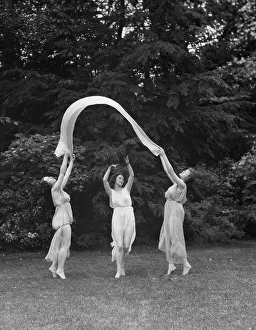 Duncan Elizabeth Prints: Elizabeth Duncan dancers and children, between 1916 and 1941. Creator: Arnold Genthe