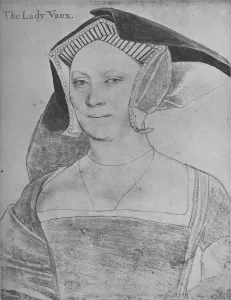 Kt Parker Prints: Elizabeth, Lady Vaux, c1536 (1945). Artist: Hans Holbein the Younger