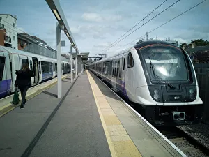 Elizabeth Line, Abbey Wood, London, UK, May 2022. Creator: Ethel Davies