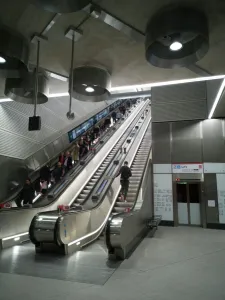 Tube Station Prints: Elizabeth Line, Tottenham Ct Rd, London, UK, May 2022. Creator: Ethel Davies